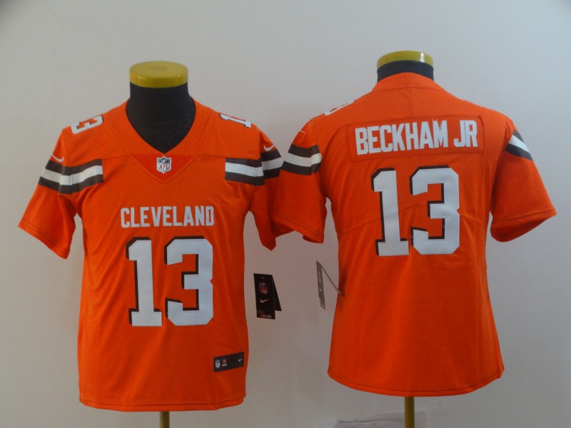 Youth Cleveland Browns #13 Odell Beckham Jr. Orange Vapor Untouchable Limited Stitched NFL Jersey